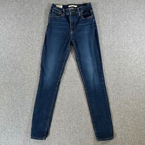 Levi's Jeans Womens 26 721 High Rise Skinny Dark Blue Stretch Denim Fair